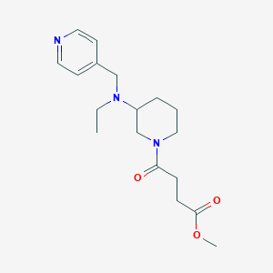 molecular formula C18H27N3O3 B3808366 methyl 4-{3-[ethyl(4-pyridinylmethyl)amino]-1-piperidinyl}-4-oxobutanoate 