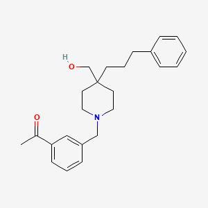 1-(3-{[4-(hydroxymethyl)-4-(3-phenylpropyl)-1-piperidinyl]methyl}phenyl)ethanone