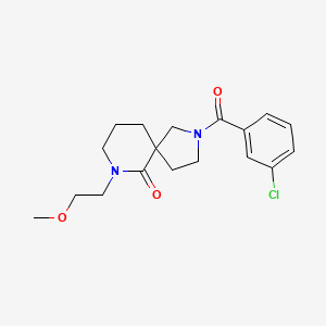 molecular formula C18H23ClN2O3 B3808390 2-(3-chlorobenzoyl)-7-(2-methoxyethyl)-2,7-diazaspiro[4.5]decan-6-one 