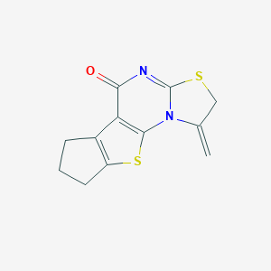 molecular formula C12H10N2OS2 B380840 1-methylene-1,2,7,8-tetrahydro-5H,6H-cyclopenta[4,5]thieno[3,2-e][1,3]thiazolo[3,2-a]pyrimidin-5-one CAS No. 326007-06-1