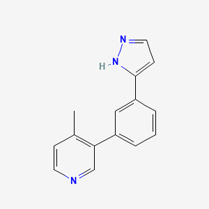 4-methyl-3-[3-(1H-pyrazol-3-yl)phenyl]pyridine trifluoroacetate