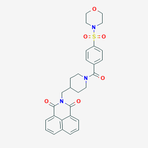 2-((1-(4-(morpholinosulfonyl)benzoyl)piperidin-4-yl)methyl)-1H-benzo[de]isoquinoline-1,3(2H)-dione