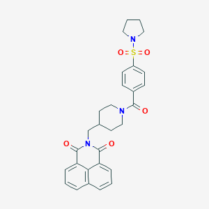 molecular formula C29H29N3O5S B380843 2-[[1-(4-Pyrrolidin-1-ylsulfonylbenzoyl)piperidin-4-yl]methyl]benzo[de]isoquinoline-1,3-dione CAS No. 326882-05-7