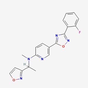 5-[3-(2-fluorophenyl)-1,2,4-oxadiazol-5-yl]-N-[1-(3-isoxazolyl)ethyl]-N-methyl-2-pyridinamine
