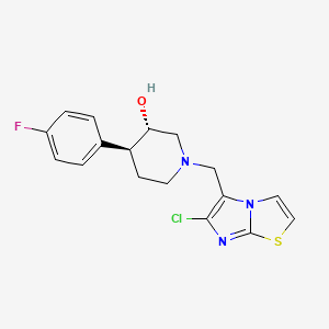 (3S*,4S*)-1-[(6-chloroimidazo[2,1-b][1,3]thiazol-5-yl)methyl]-4-(4-fluorophenyl)piperidin-3-ol