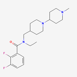 N-ethyl-2,3-difluoro-N-[(1'-methyl-1,4'-bipiperidin-4-yl)methyl]benzamide