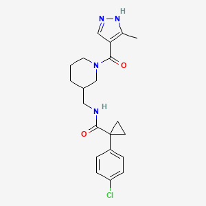 1-(4-chlorophenyl)-N-({1-[(3-methyl-1H-pyrazol-4-yl)carbonyl]-3-piperidinyl}methyl)cyclopropanecarboxamide