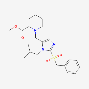 methyl 1-{[2-(benzylsulfonyl)-1-isobutyl-1H-imidazol-5-yl]methyl}-2-piperidinecarboxylate