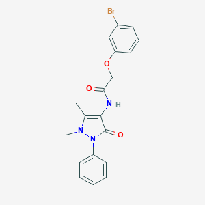2-(3-bromophenoxy)-N-(1,5-dimethyl-3-oxo-2-phenyl-2,3-dihydro-1H-pyrazol-4-yl)acetamide