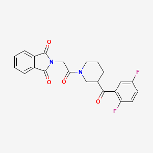 molecular formula C22H18F2N2O4 B3808493 2-{2-[3-(2,5-difluorobenzoyl)-1-piperidinyl]-2-oxoethyl}-1H-isoindole-1,3(2H)-dione 