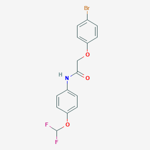 molecular formula C15H12BrF2NO3 B380853 2-(4-bromophenoxy)-N-[4-(difluoromethoxy)phenyl]acetamide CAS No. 303019-33-2