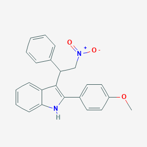 molecular formula C23H20N2O3 B380855 2-(4-甲氧基苯基)-3-(2-硝基-1-苯乙基)-1H-吲哚 CAS No. 315239-88-4