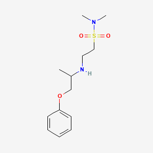 molecular formula C13H22N2O3S B3808550 N,N-dimethyl-2-[(1-methyl-2-phenoxyethyl)amino]ethanesulfonamide 