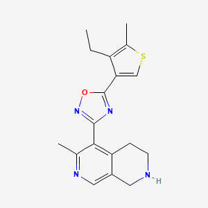 5-[5-(4-ethyl-5-methyl-3-thienyl)-1,2,4-oxadiazol-3-yl]-6-methyl-1,2,3,4-tetrahydro-2,7-naphthyridine trifluoroacetate