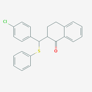 molecular formula C23H19ClOS B380856 2-[(4-Chlorophenyl)phenylthiomethyl]-2,3,4-trihydronaphthalen-1-one CAS No. 308298-29-5