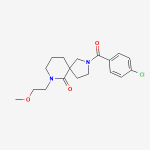 molecular formula C18H23ClN2O3 B3808568 2-(4-chlorobenzoyl)-7-(2-methoxyethyl)-2,7-diazaspiro[4.5]decan-6-one 