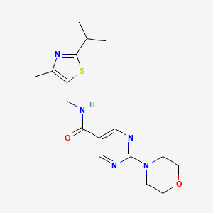 molecular formula C17H23N5O2S B3808572 N-[(2-isopropyl-4-methyl-1,3-thiazol-5-yl)methyl]-2-morpholin-4-ylpyrimidine-5-carboxamide 