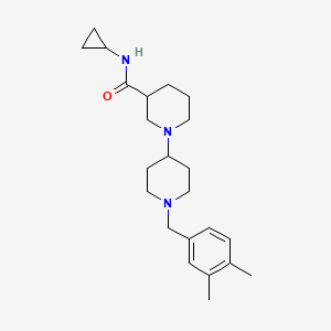 molecular formula C23H35N3O B3808579 N-cyclopropyl-1'-(3,4-dimethylbenzyl)-1,4'-bipiperidine-3-carboxamide 