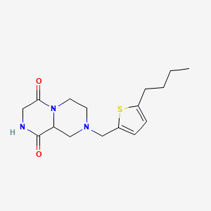 molecular formula C16H23N3O2S B3808691 8-[(5-butyl-2-thienyl)methyl]tetrahydro-2H-pyrazino[1,2-a]pyrazine-1,4(3H,6H)-dione 