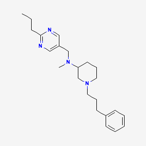 molecular formula C23H34N4 B3808695 N-methyl-1-(3-phenylpropyl)-N-[(2-propyl-5-pyrimidinyl)methyl]-3-piperidinamine 