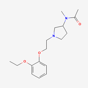 molecular formula C17H26N2O3 B3808724 N-{1-[2-(2-ethoxyphenoxy)ethyl]pyrrolidin-3-yl}-N-methylacetamide 