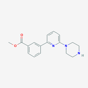 molecular formula C17H19N3O2 B3808729 methyl 3-(6-piperazin-1-ylpyridin-2-yl)benzoate 