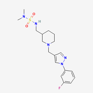 N'-[(1-{[1-(3-fluorophenyl)-1H-pyrazol-4-yl]methyl}-3-piperidinyl)methyl]-N,N-dimethylsulfamide