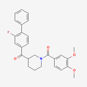 [1-(3,4-dimethoxybenzoyl)-3-piperidinyl](2-fluoro-4-biphenylyl)methanone