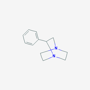 molecular formula C12H16N2 B038088 2-Phenyl-1,4-diazabicyclo[2.2.2]octane CAS No. 115609-00-2