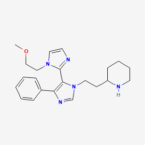 molecular formula C22H29N5O B3808843 1-(2-methoxyethyl)-5'-phenyl-3'-[2-(2-piperidinyl)ethyl]-1H,3'H-2,4'-biimidazole dihydrochloride 