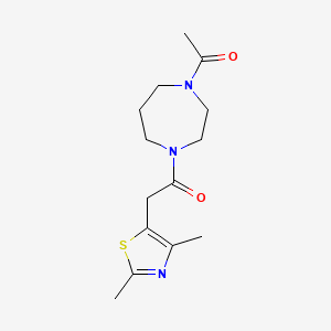 1-acetyl-4-[(2,4-dimethyl-1,3-thiazol-5-yl)acetyl]-1,4-diazepane trifluoroacetate
