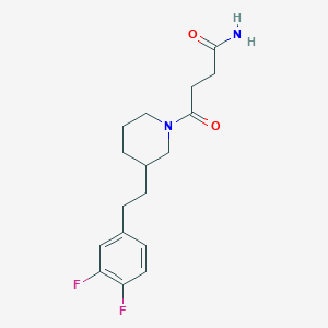 4-{3-[2-(3,4-difluorophenyl)ethyl]-1-piperidinyl}-4-oxobutanamide