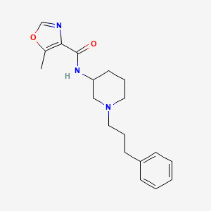molecular formula C19H25N3O2 B3808887 5-methyl-N-[1-(3-phenylpropyl)-3-piperidinyl]-1,3-oxazole-4-carboxamide 