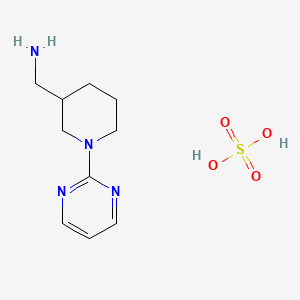 molecular formula C10H18N4O4S B3808895 1-(1-pyrimidin-2-ylpiperidin-3-yl)methanamine hydrosulfate 