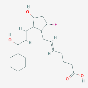 molecular formula C21H33FO4 B038089 7-(2-(3-Cyclohexyl-3-hydroxy-1-propenyl)-5-fluoro-3-hydroxycyclopentyl)-5-heptenoic acid CAS No. 117708-12-0