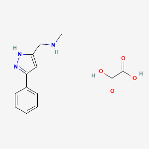 N-methyl-1-(5-phenyl-1H-pyrazol-3-yl)methanamine oxalate