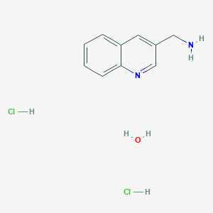 molecular formula C10H14Cl2N2O B3808911 (3-quinolinylmethyl)amine dihydrochloride hydrate 