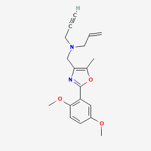 N-{[2-(2,5-dimethoxyphenyl)-5-methyl-1,3-oxazol-4-yl]methyl}-N-2-propyn-1-yl-2-propen-1-amine