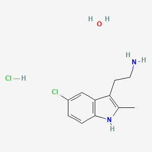 molecular formula C11H16Cl2N2O B3808929 [2-(5-chloro-2-methyl-1H-indol-3-yl)ethyl]amine hydrochloride hydrate 