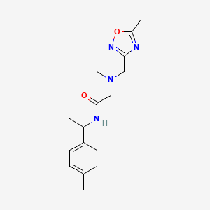 2-{ethyl[(5-methyl-1,2,4-oxadiazol-3-yl)methyl]amino}-N-[1-(4-methylphenyl)ethyl]acetamide