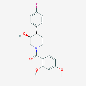 (3S*,4S*)-4-(4-fluorophenyl)-1-(2-hydroxy-4-methoxybenzoyl)piperidin-3-ol