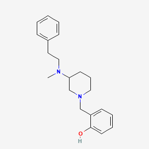 molecular formula C21H28N2O B3808988 2-({3-[methyl(2-phenylethyl)amino]-1-piperidinyl}methyl)phenol 