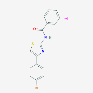molecular formula C16H10BrIN2OS B380899 N-[4-(4-bromophenyl)-1,3-thiazol-2-yl]-3-iodobenzamide 