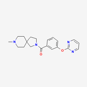 molecular formula C20H24N4O2 B3808994 8-methyl-2-[3-(pyrimidin-2-yloxy)benzoyl]-2,8-diazaspiro[4.5]decane 