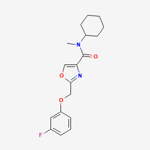 N-cyclohexyl-2-[(3-fluorophenoxy)methyl]-N-methyl-1,3-oxazole-4-carboxamide