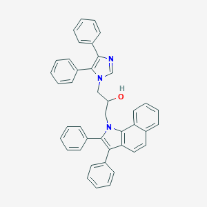 molecular formula C42H33N3O B380902 1-(2,3-diphenyl-1H-benzo[g]indol-1-yl)-3-(4,5-diphenyl-1H-imidazol-1-yl)-2-propanol 