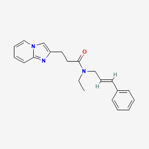 N-ethyl-3-imidazo[1,2-a]pyridin-2-yl-N-[(2E)-3-phenylprop-2-en-1-yl]propanamide