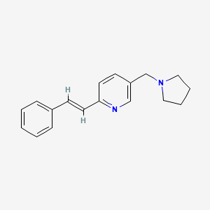 2-[(E)-2-phenylvinyl]-5-(pyrrolidin-1-ylmethyl)pyridine