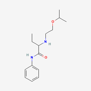 molecular formula C15H24N2O2 B3809048 2-[(2-isopropoxyethyl)amino]-N-phenylbutanamide 