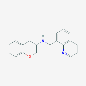 molecular formula C19H18N2O B3809053 3,4-dihydro-2H-chromen-3-yl(8-quinolinylmethyl)amine 